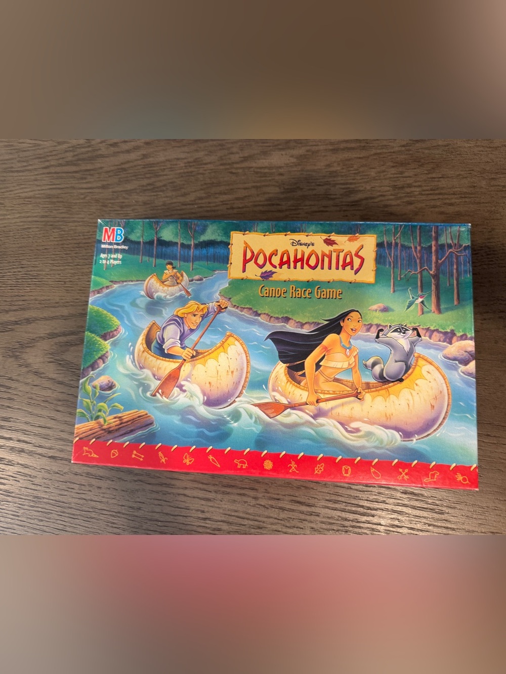 Vintage 1994 Milton Bradley Disney Pocahontas Canoe Race Game